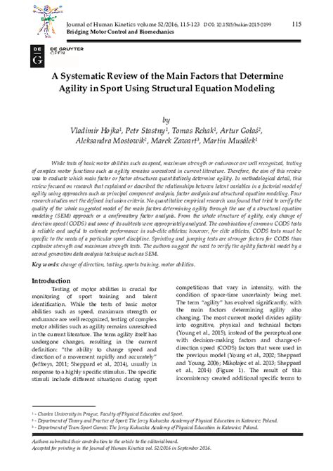A systematic review of the main factors that determine agility in .